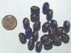 20 12mm Cobalt with Gold Ovals